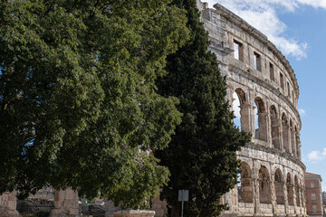 Fototapeta na wymiar Pula Arena Roman amphitheater