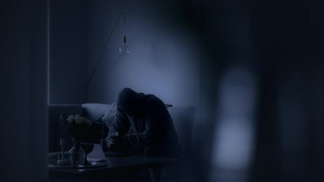 Man Suffering From Sleeplessness Insomnia