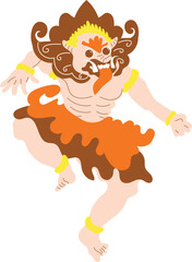 Ogoh-ogoh statue illustration