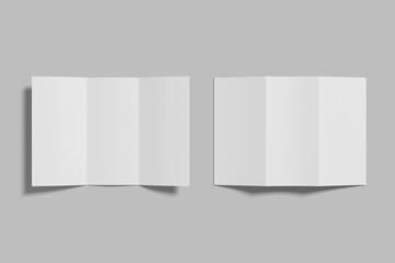 A4 Trifold Brochure Blank Mockup