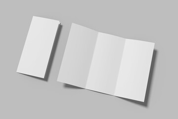 A4 Trifold Brochure Blank Mockup