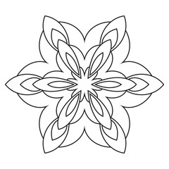 Elegant Simple Mandala Flower Design. Easy mandala art
intricate lines patterns wall art, invitations, branding,  designs, basic mandalas Coloring Book page, adults, seniors, beginners, drawing