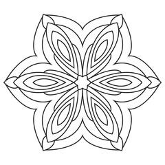Elegant Simple Mandala Flower Design. Easy mandala art
intricate lines patterns wall art, invitations, branding,  designs, basic mandalas Coloring Book page, adults, seniors, beginners, drawing