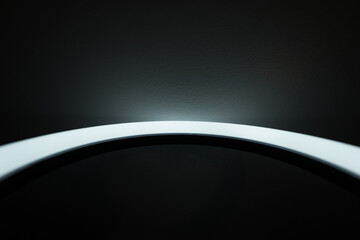 LED ring light with a dark background	
