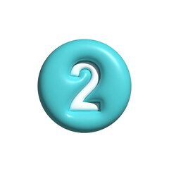 Free vector 3d style bullet points number two