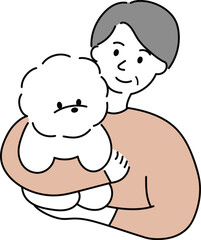 ビジョンフリーゼを抱く男性2