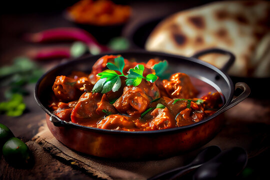Chicken vindaloo indian food