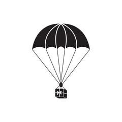 parachuting or paragliding icon, vector illustration symbol design.