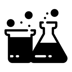 Chemistry glyph icon