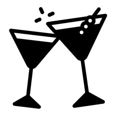 cocktail glyph icon