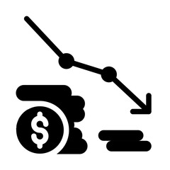 decline glyph icon