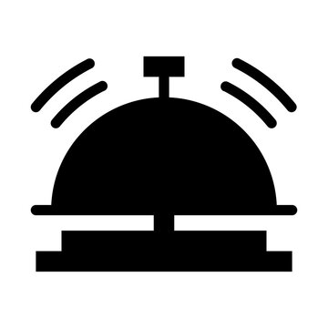 Desk Bell Glyph Icon