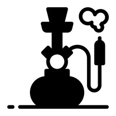 hookah glyph icon