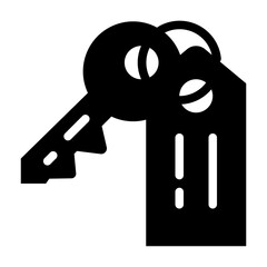 room key glyph icon