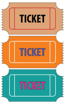 Different Of Ticket Stub Set