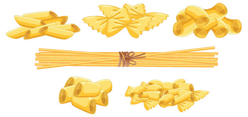 Varieties of pasta collection