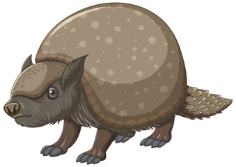Glyptodon extinct mammal vector