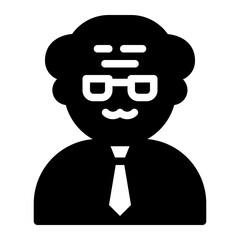Teacher glyph icon