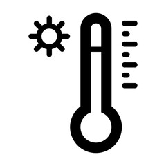 thermometer glyph icon