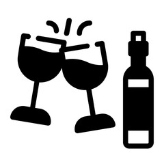 Wine glyph icon