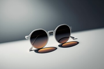 Sunglasses on white background. Generative AI.