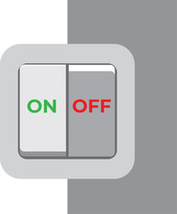 On Off switch, vector illustration
