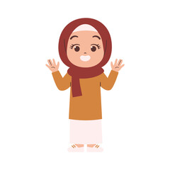 Muslim Woman illustration. Arabian Woman Wear hijab