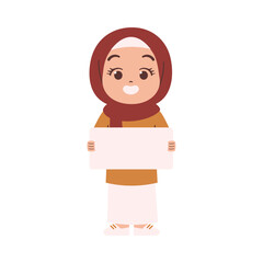 Muslim Woman illustration. Arabian Woman Wear hijab