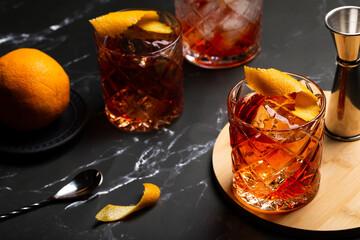 Negroni cocktail, classic Italian bitter aperitif