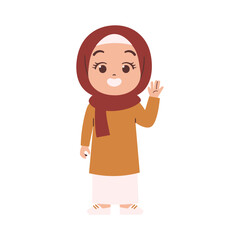 Muslim Woman illustration. Arabian Woman Wear hijab