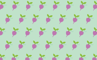 Radish vegetable icon seamless pattern vector design. healthy. vegan. wallpaper. icons. symbols