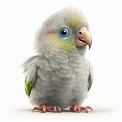 Obraz premium Baby Parrot Isolated on White
