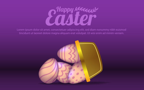 happy easter background spring element invitation decoration