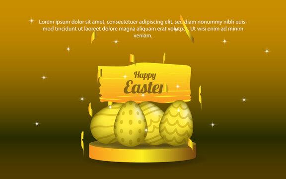happy easter background spring element invitation decoration