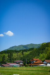 Fototapeta na wymiar Mountain Retreat: A Glimpse of Traditional Japan