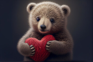 teddy bear with a heart