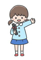 卒園式の女の子