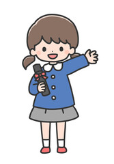 卒園式の女の子