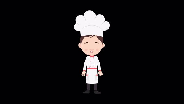 Animated Cartoon Chef Character