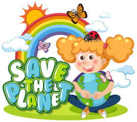 Fototapeta na wymiar Save the earth banner design
