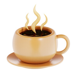 Hot coffee 3D Icon