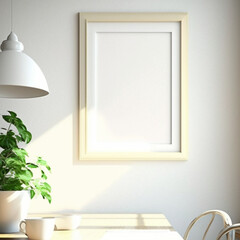 Wall Art Mock Up, Generative AI, Tall Art, Blank