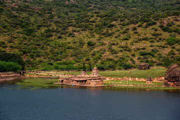 Fototapeta na wymiar 5th to 7th century Bhutanatha Temples built in the dravidian style on the banks of the Agastya lake