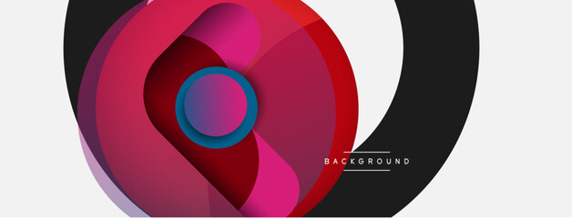 Creative geometric wallpaper. Minimal abstract background. Circles composition vector illustration for wallpaper banner background or landing page