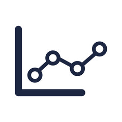 blue and white isolate trade graph business financail flat icon elements vector