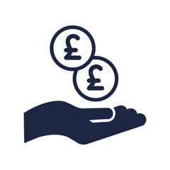 blue and white isolate money exchange business financail flat icon elements vector