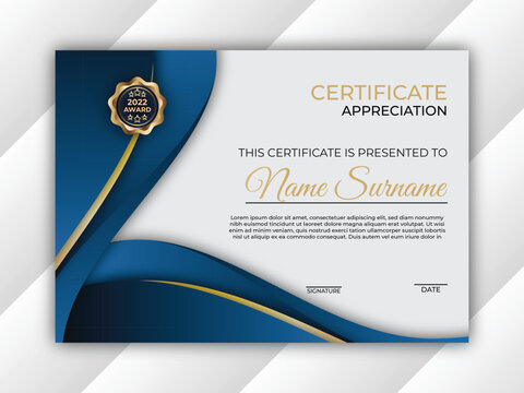 Professional Certificate of appreciation design template
