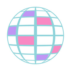 Abstract cute sticker retro style Y2K memphis pop art