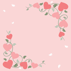 Valentine heart corner decoration