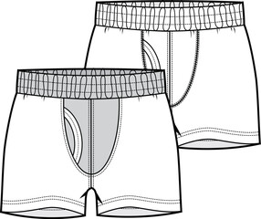 illustration vector fashion boxer intimates underwear style men t-shirt tops drawings homewear